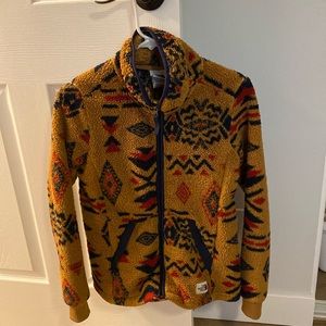 North face fleece women’s xs tan with native pattern